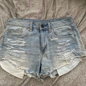 American Eagle High Rise Distressed Jean shorts
